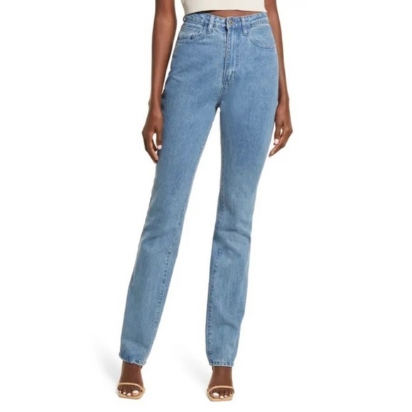 WeWoreWhat 29 (6/8) NWT The Icon Jeans Flaw - Belt Loop Detached Women High Rise - Picture 1 of 13